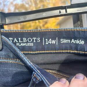 Talbots Flawless Slim Ankle Jeans 14W NWOT